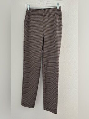 Max Studio Black & Brown Houndstooth Waistband Pants
